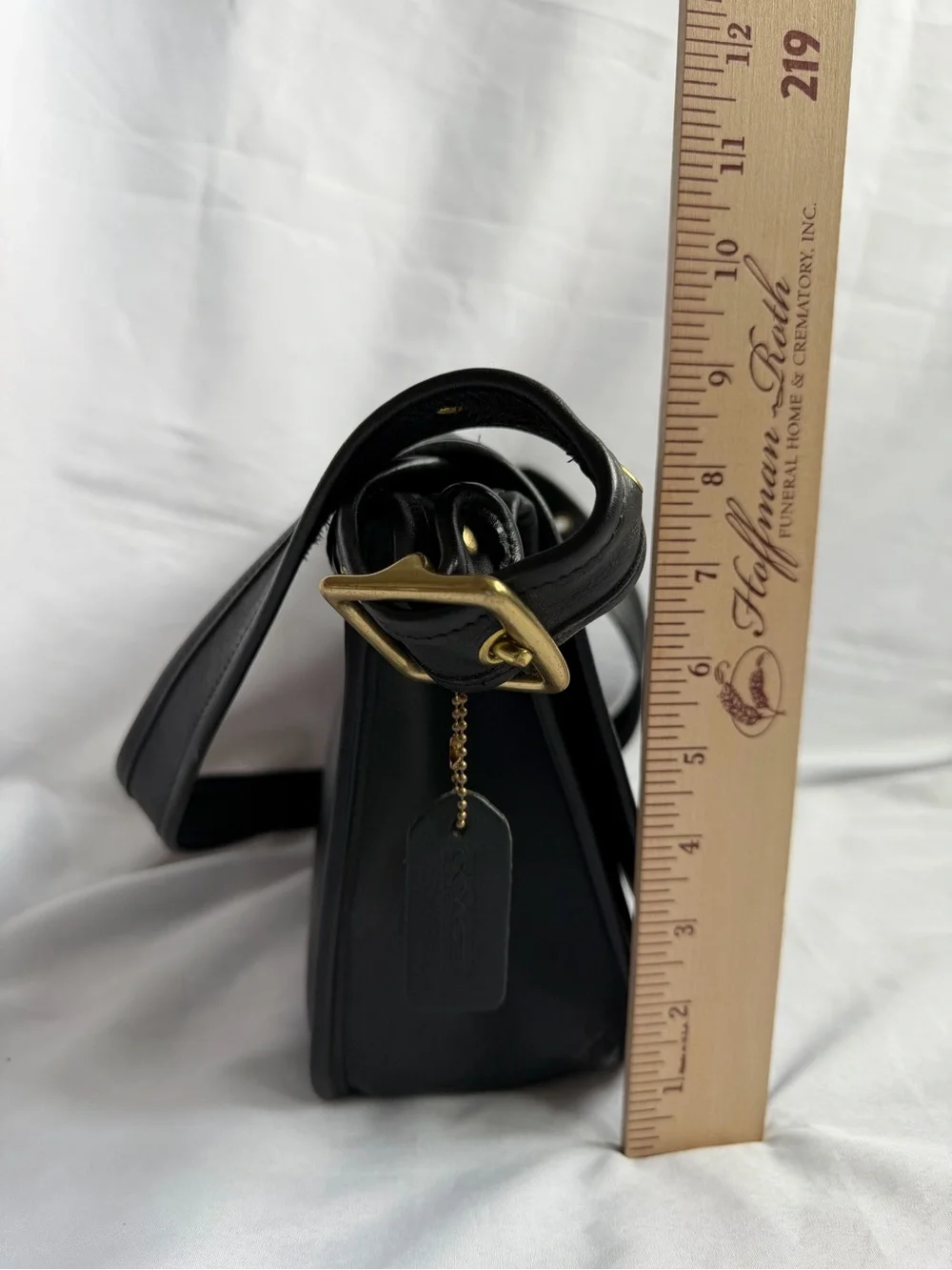 Vintage Coach Legacy Patricia 9951 Black Leather Saddle Crossbody Bag USA Era - Picture 4 of 16